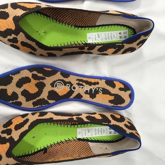 Rothy's The Point Flats in Leopard Retired Style - Picture 12 of 13